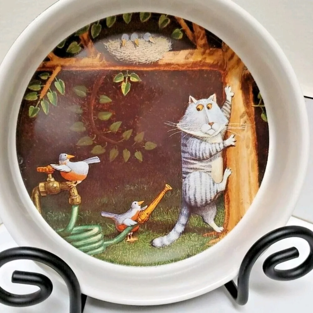 Whimsical 'C is for Cat' Ned Young Lang Second Thoughts 2005 Cat Dish